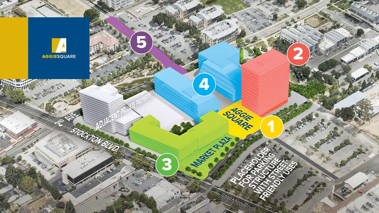 Aggie Square locator map