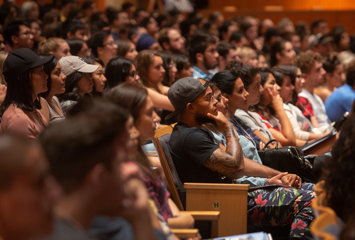 Students listening to a lecture