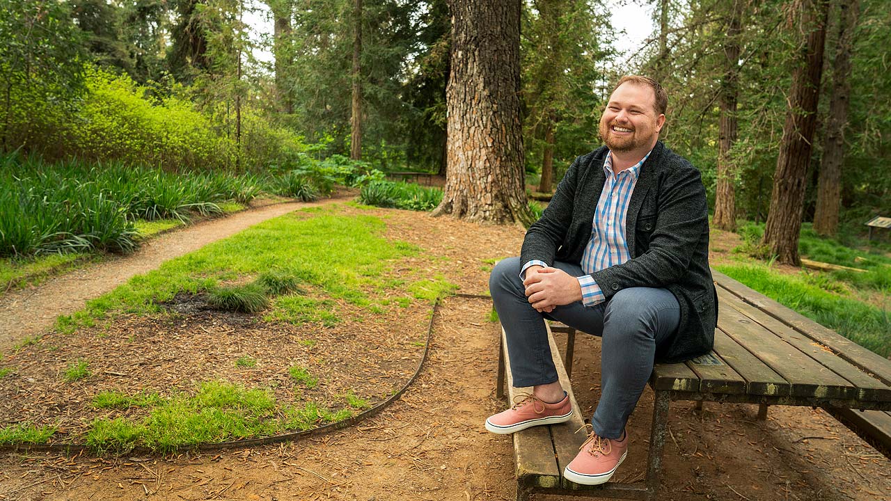 Paul Terry in the Arboretum Redwood Grove