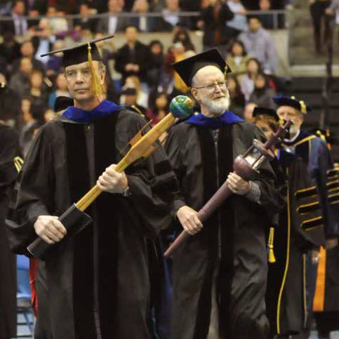 UC Davis Mace in Procession
