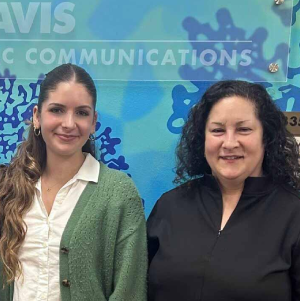 Dana Topousis and student Hailey Bello