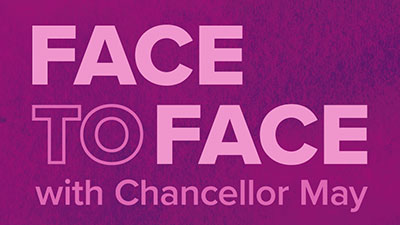 Face to Face with Chancellor May logo