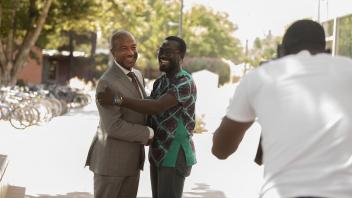 Chancellor Gary May does photographs with the young African leaders of the Mandella Fellowship after he spoke with them about his life and challenges during a meeting of the Mandela Fellows on July 28, 2017 at the International Student Center. This is one of the last gatherings of the Washington Mandela Washington Fellows in Davis before they return to Washington D.C.