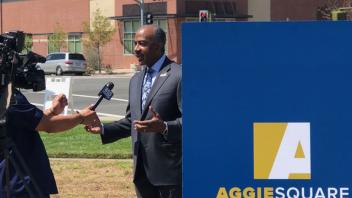 Chancellor May answer questions about the Aggie Square announcement. 