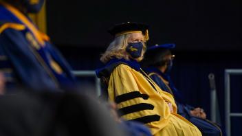 Provost Mary Croughan in commencement regalia