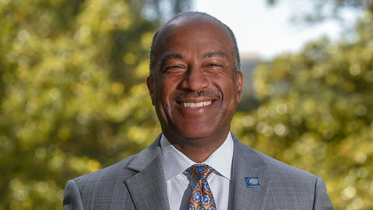 UC Davis Chancellor Gary May photographed on the quad on August 21, 2019