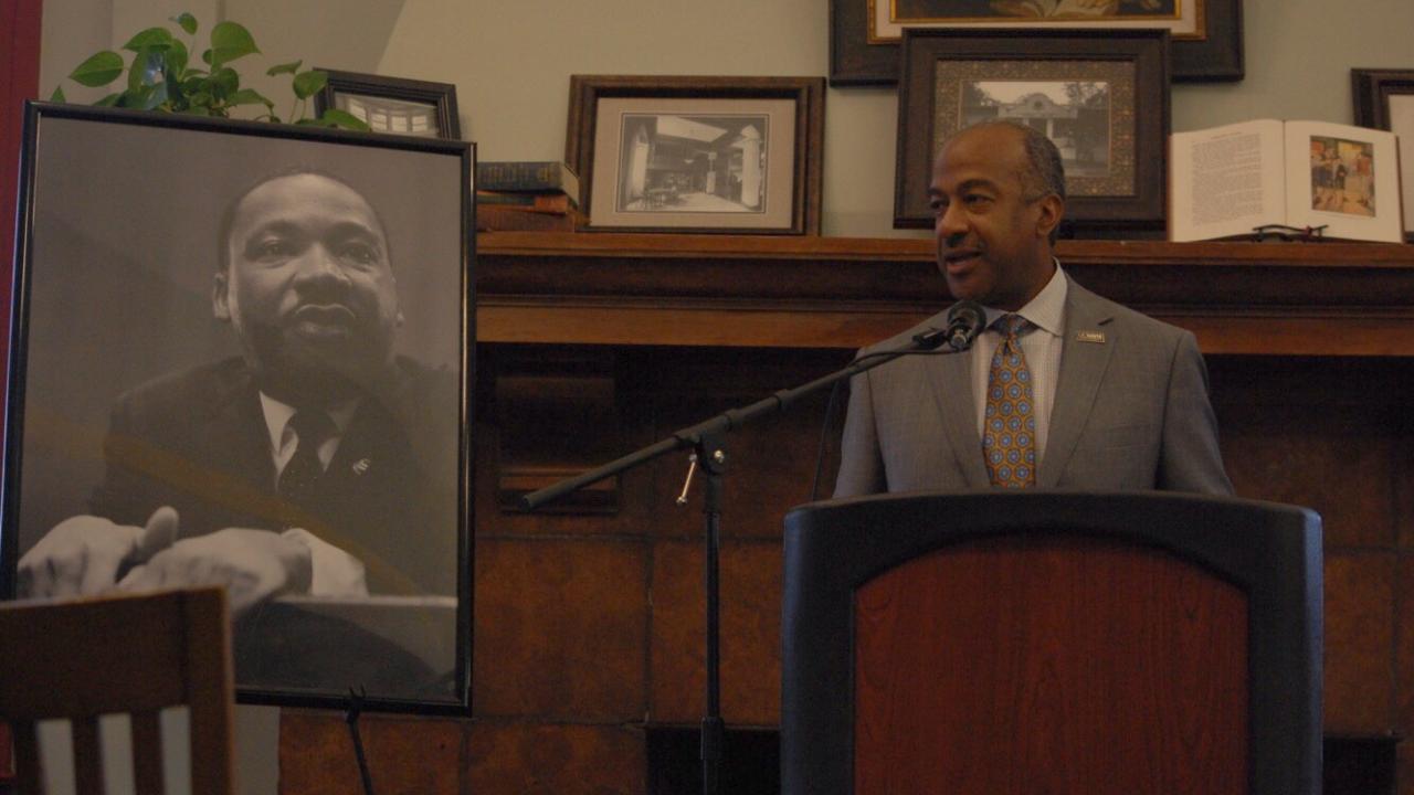 Chancellor May speaks about Martin Luther King Jr. 