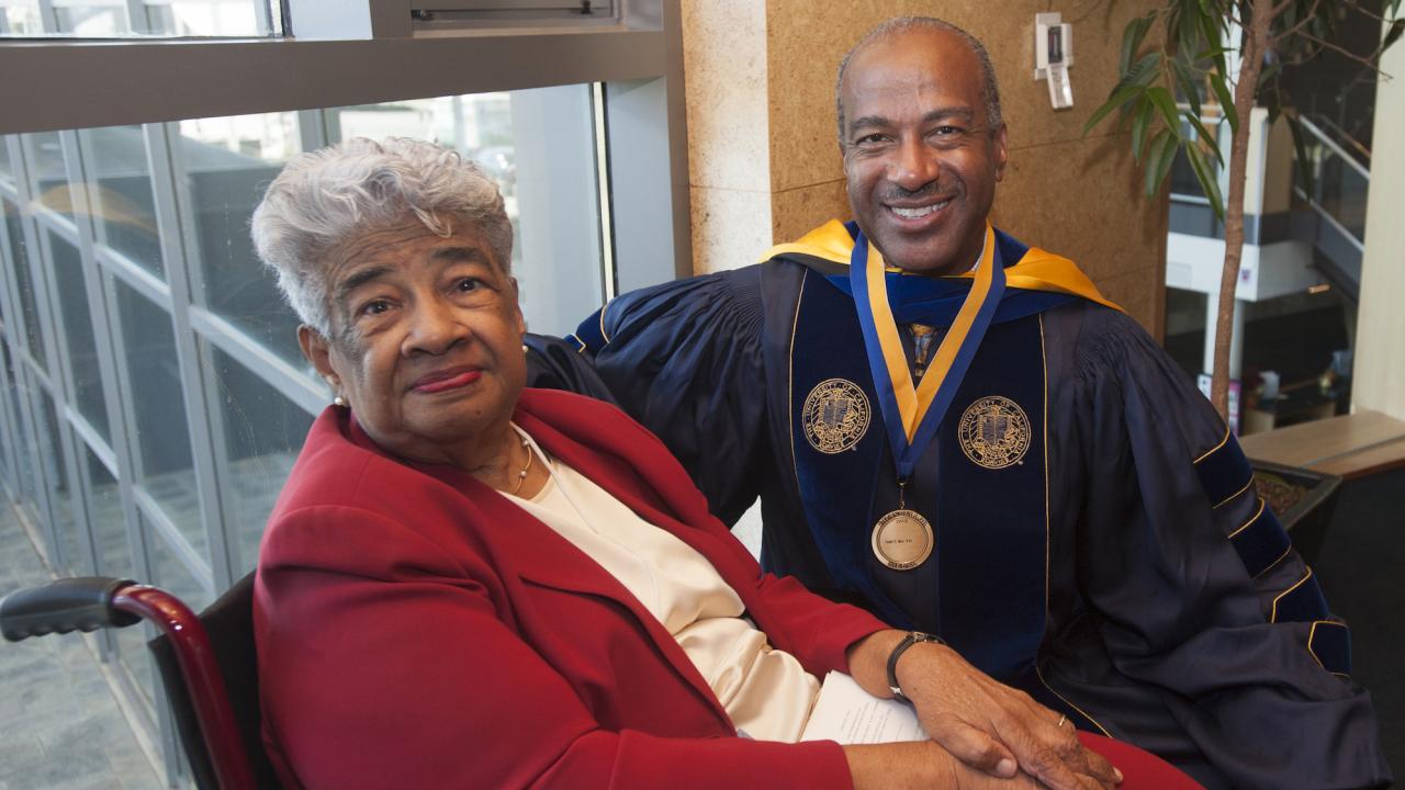 Chancellor Gary with his mother Gloria May