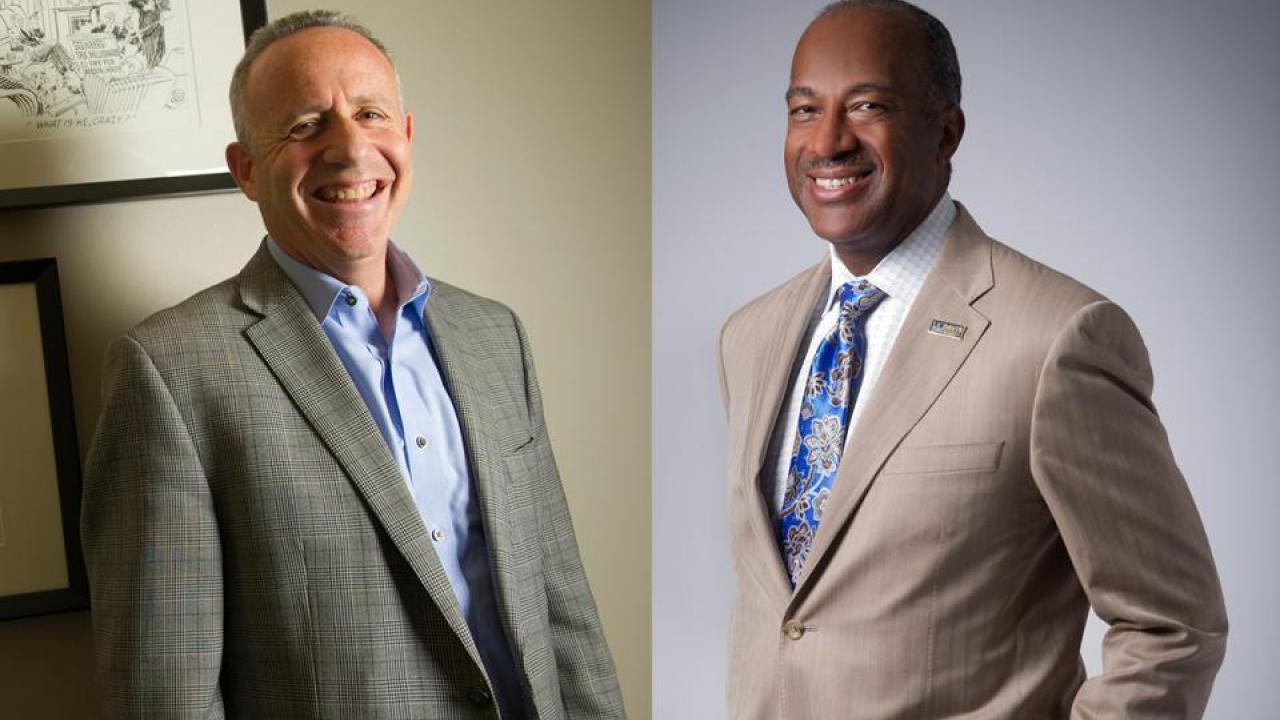 UC Davis Chancellor Gary May and Mayor Steinberg