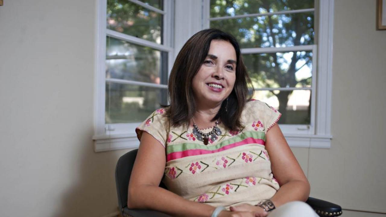 Adela de la Torre portrait at UC Davis