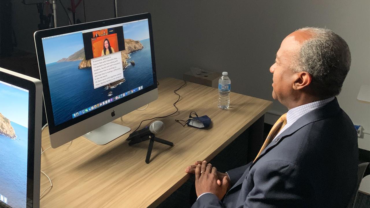 Chancellor Goes Face To Face On New Monthly Show Uc Davis Leadership