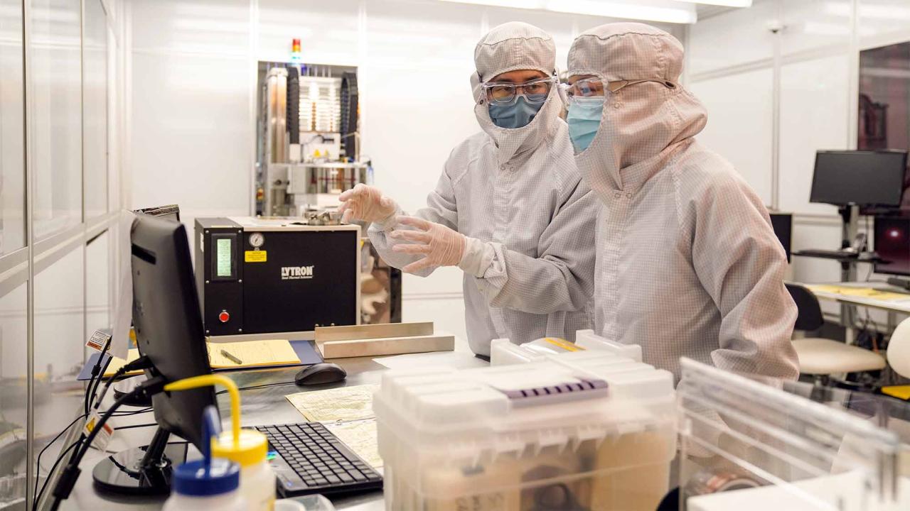 Staff in clean room