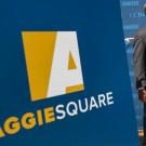 Chancellor Gary S. May at the Aggie Square announcement in April 2018